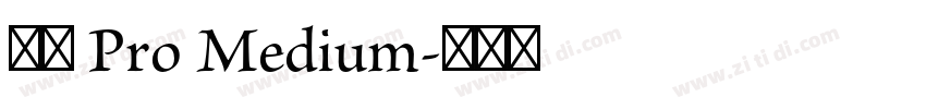 小米 Pro Medium字体转换